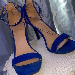 Deep Blue Suede Heels